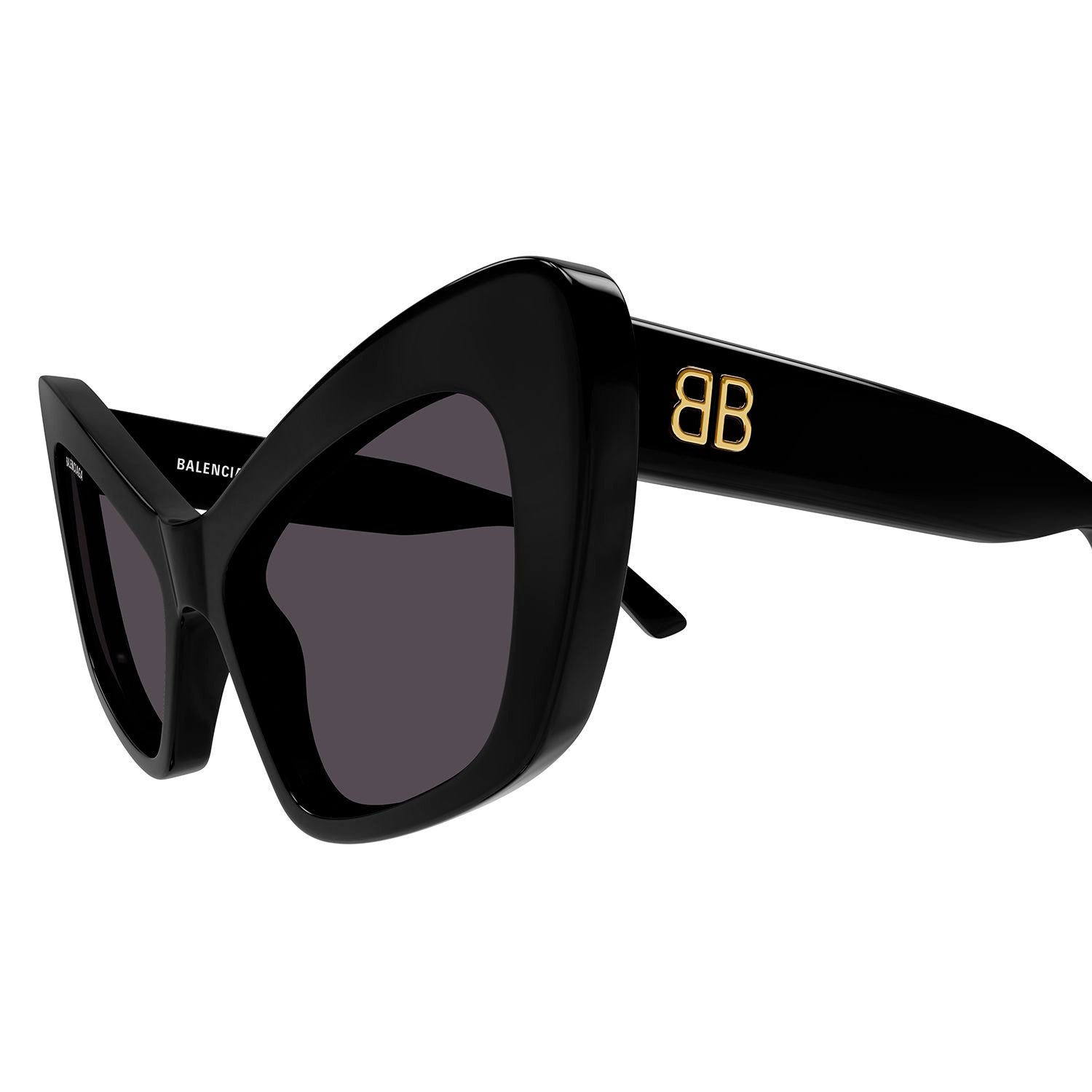 BB0293S Black recycled acetate Sunglasses - Shiny Solid Black