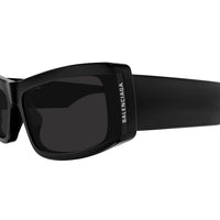 BB0301S Black recycled acetate Sunglasses - Shiny Solid Black