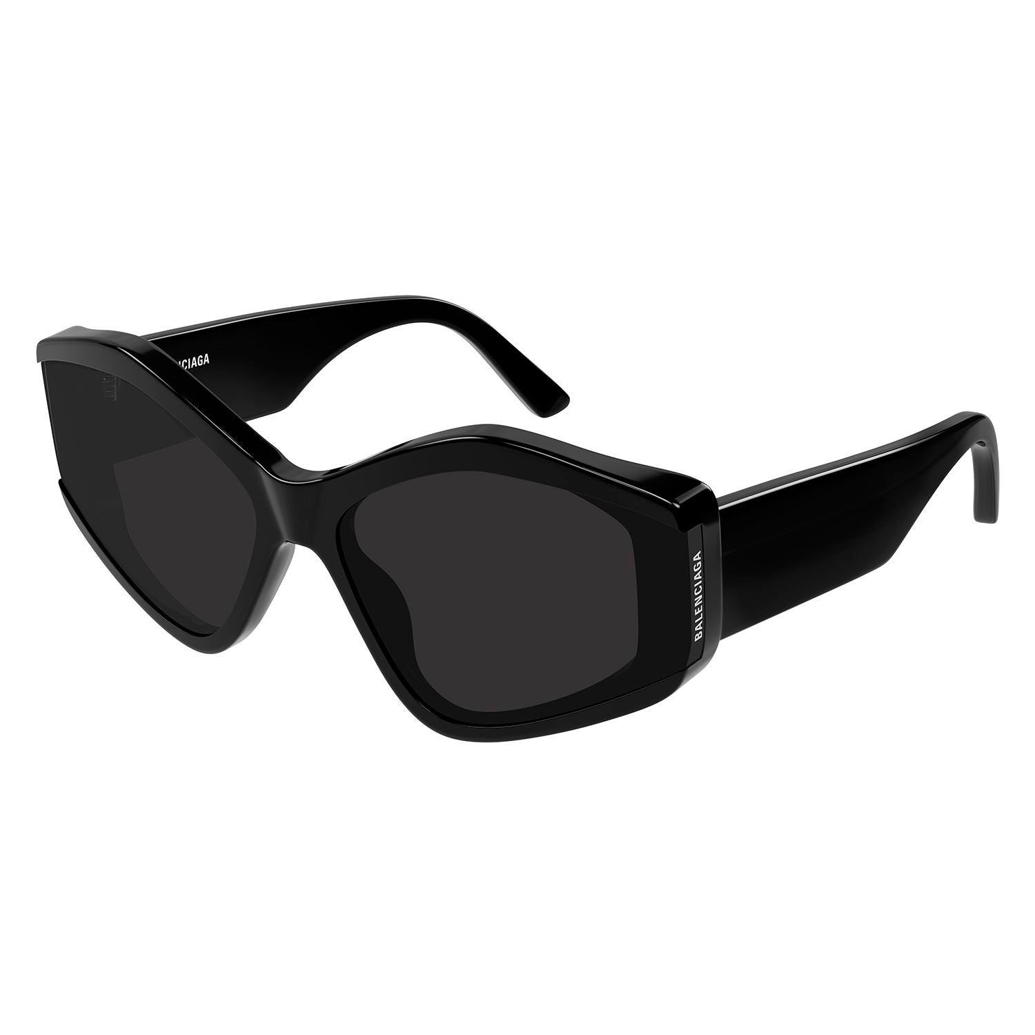 BB0302S Black recycled acetate Sunglasses - Shiny Solid Black