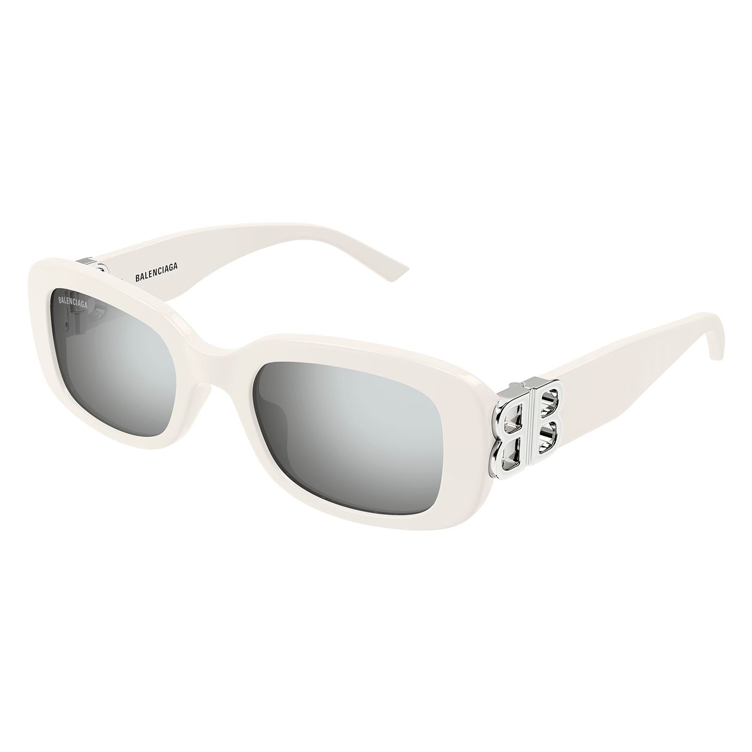 BB0310SK White recycled acetate Sunglasses - Shiny Solid Ivory