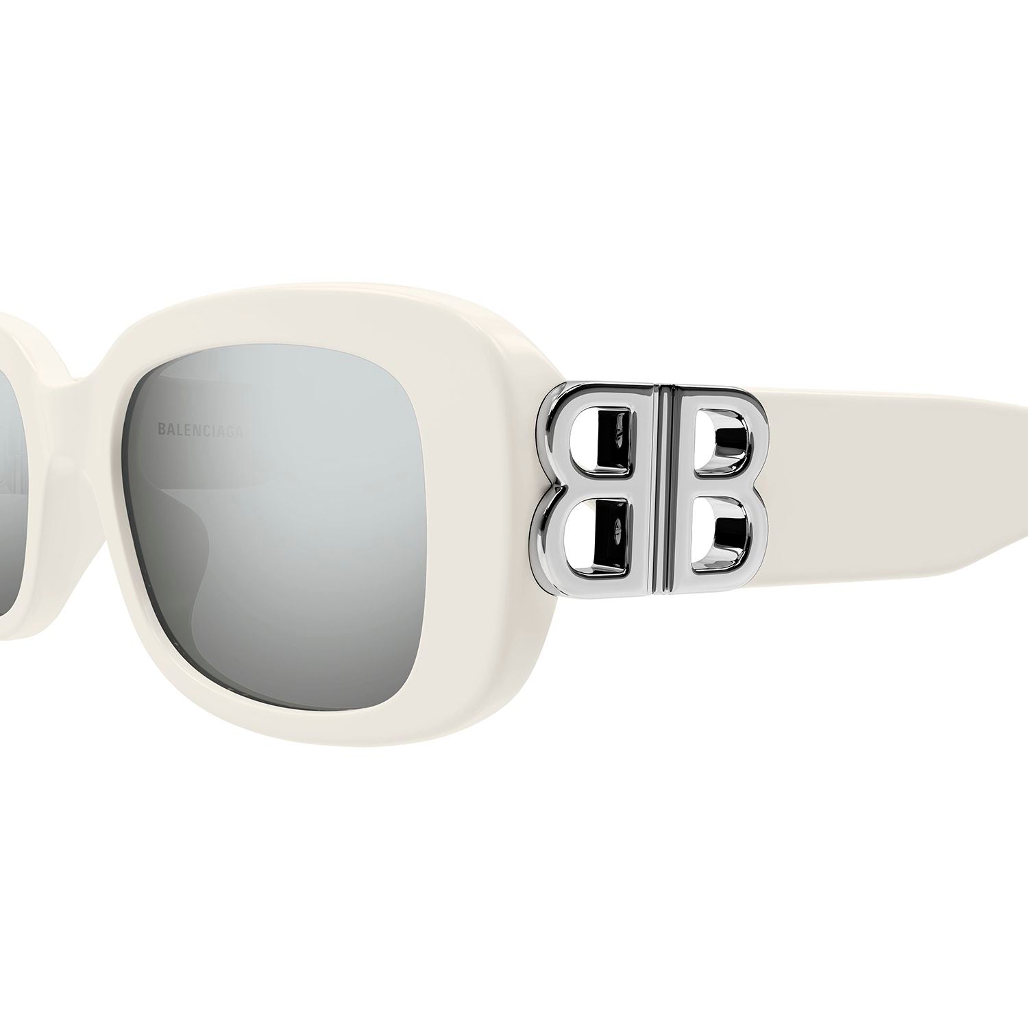BB0310SK White recycled acetate Sunglasses - Shiny Solid Ivory