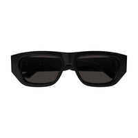 BV1252S Black recycled acetate Sunglasses - Shiny Solid Black