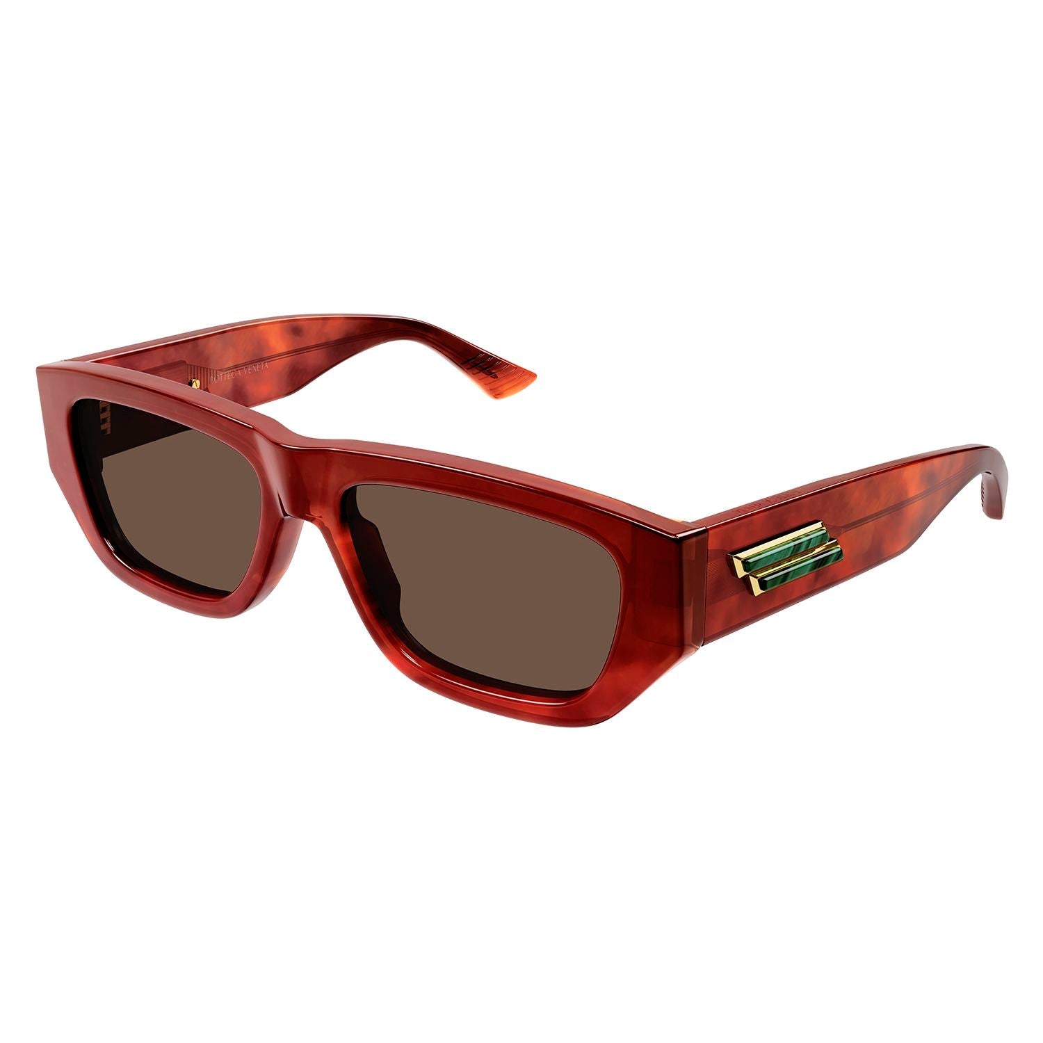 BV1252S Havana recycled acetate Sunglasses - Shiny Reddish Havana