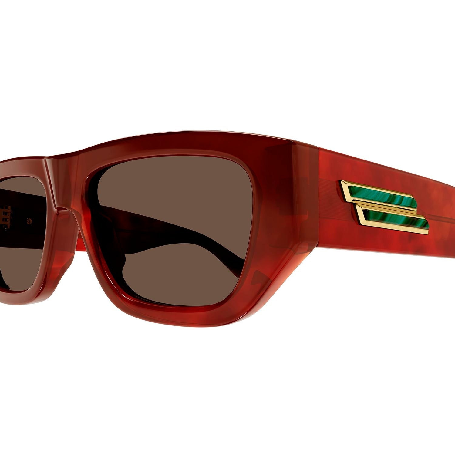 BV1252S Havana recycled acetate Sunglasses - Shiny Reddish Havana