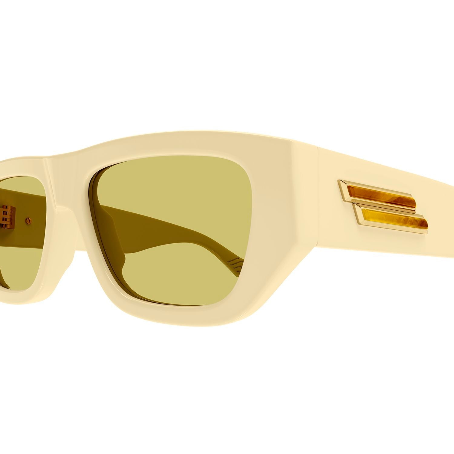 BV1252S Ivory recycled acetate Sunglasses - Shiny Solid Ivory