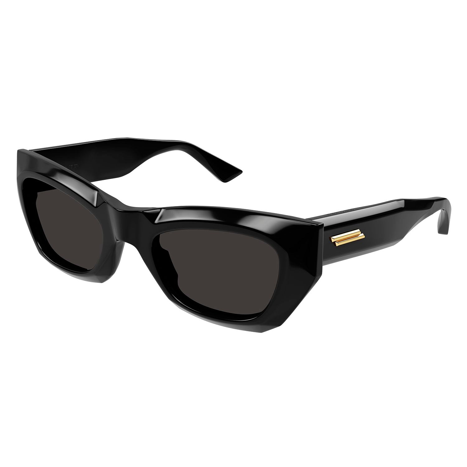 BV1251S Black recycled acetate Sunglasses - Shiny Solid Black