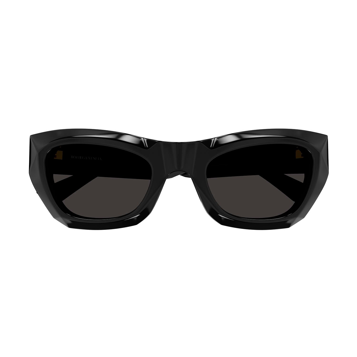 BV1251S Black recycled acetate Sunglasses - Shiny Solid Black