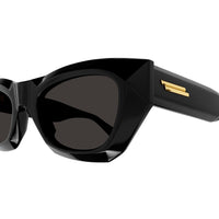 BV1251S Black recycled acetate Sunglasses - Shiny Solid Black