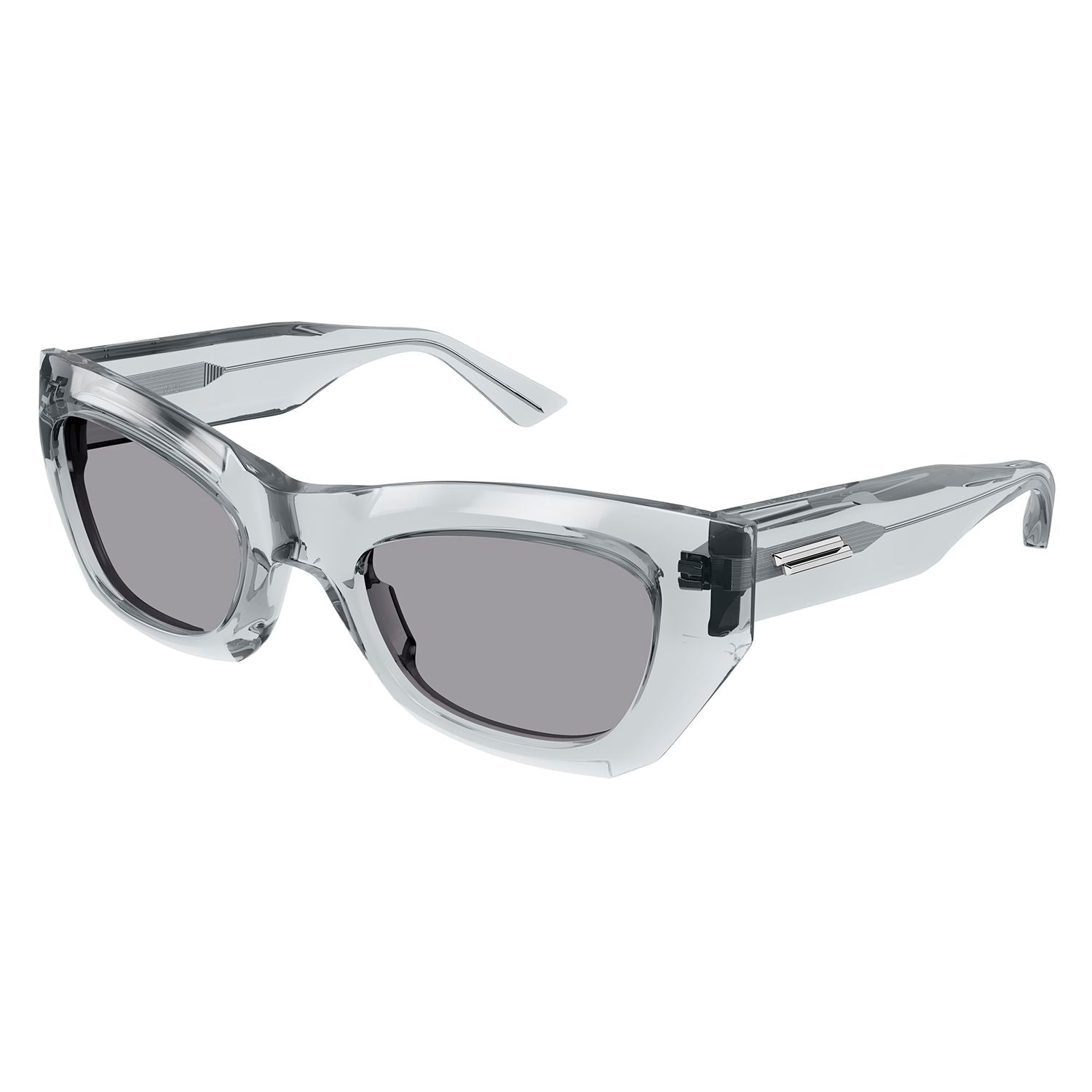 BV1251S Grey recycled acetate Sunglasses - Shiny Transparent Light Grey