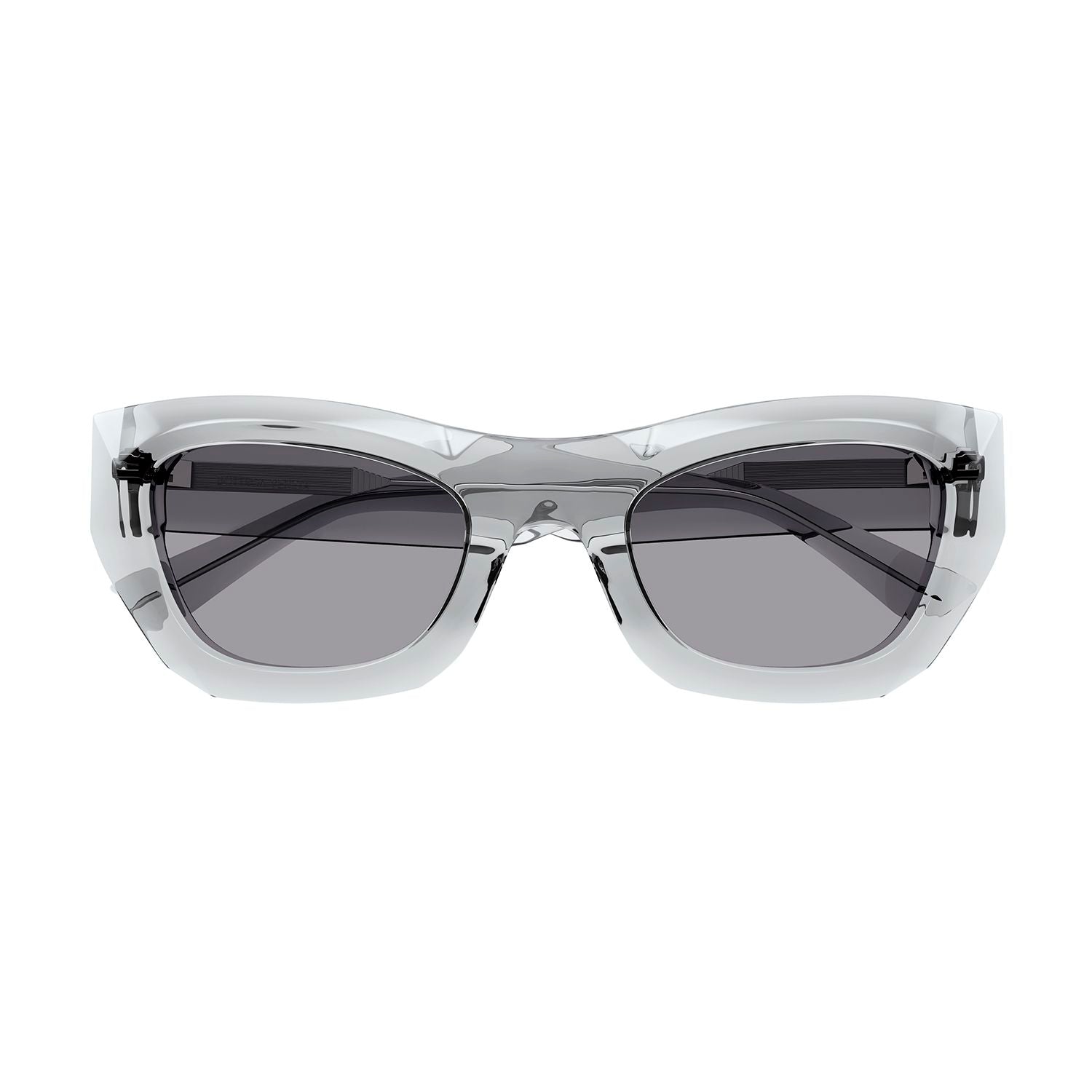 BV1251S Grey recycled acetate Sunglasses - Shiny Transparent Light Grey