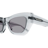 BV1251S Grey recycled acetate Sunglasses - Shiny Transparent Light Grey