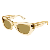 BV1251S Yellow recycled acetate Sunglasses - Shiny Transparent Light Yellow