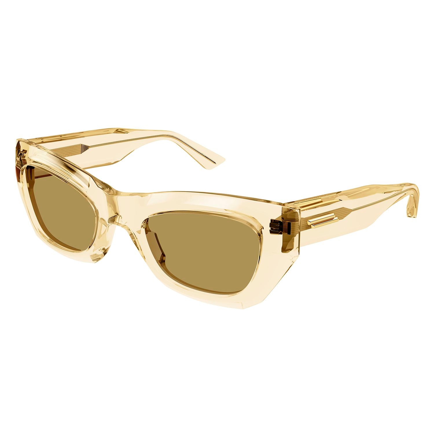 BV1251S Yellow recycled acetate Sunglasses - Shiny Transparent Light Yellow