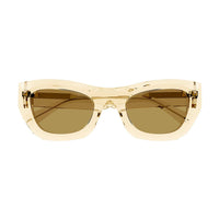 BV1251S Yellow recycled acetate Sunglasses - Shiny Transparent Light Yellow