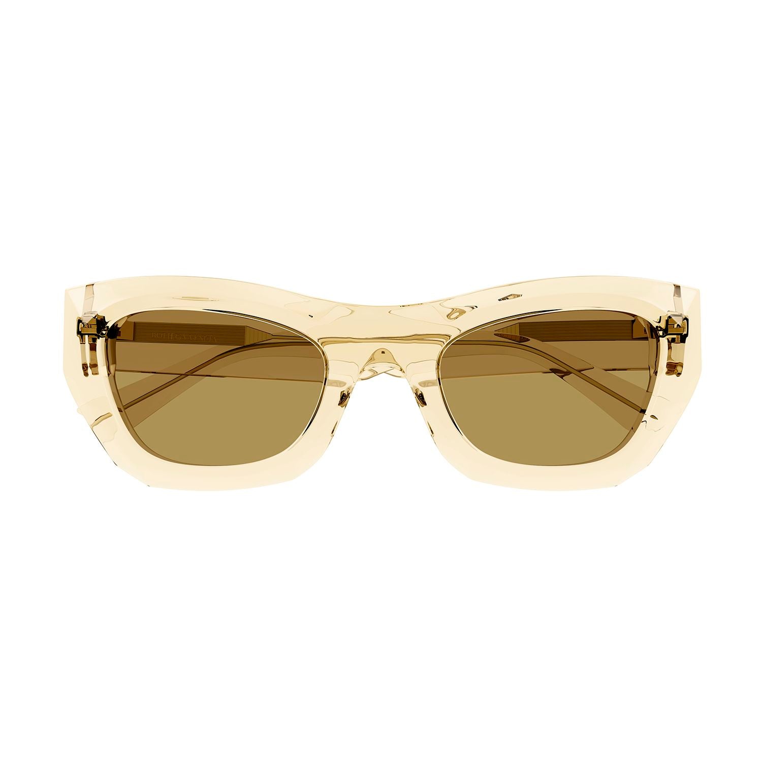 BV1251S Yellow recycled acetate Sunglasses - Shiny Transparent Light Yellow
