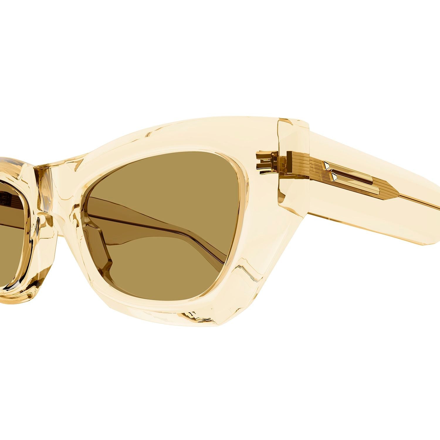 BV1251S Yellow recycled acetate Sunglasses - Shiny Transparent Light Yellow