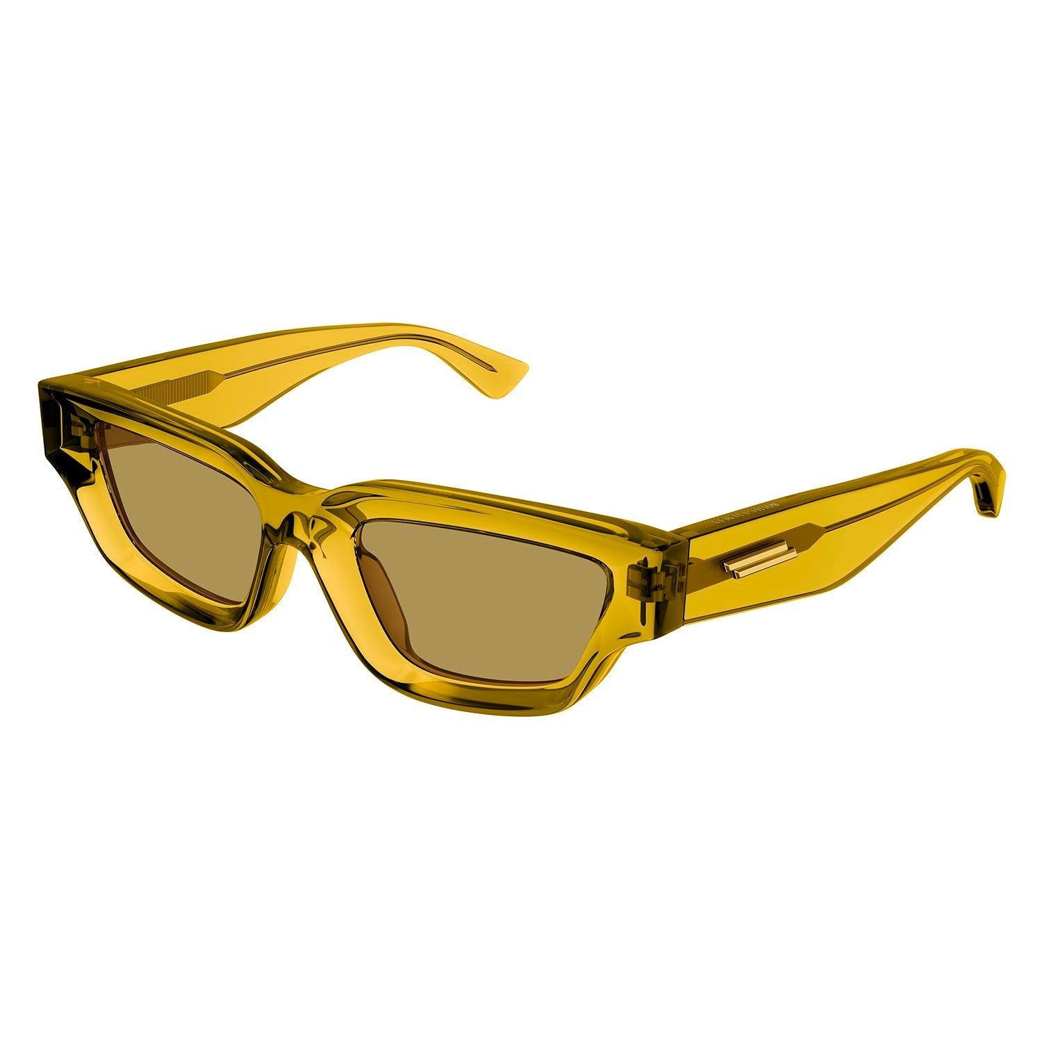 BV1250S Brown injection Sunglasses - Shiny Transparent Mustard