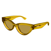 BV1249S Brown injection Sunglasses - Shiny Transparent Mustard