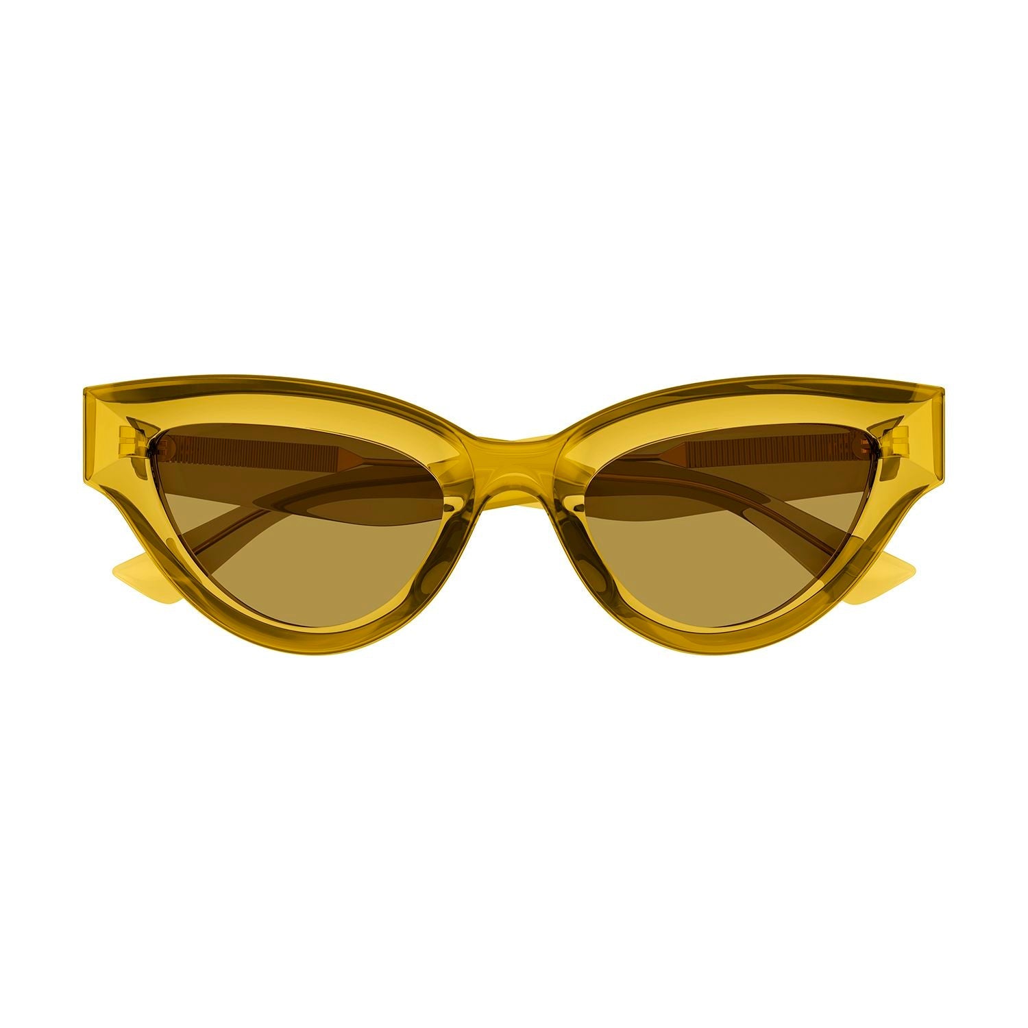 BV1249S Brown injection Sunglasses - Shiny Transparent Mustard