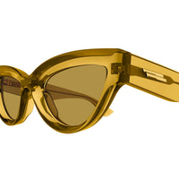 BV1249S Brown injection Sunglasses - Shiny Transparent Mustard
