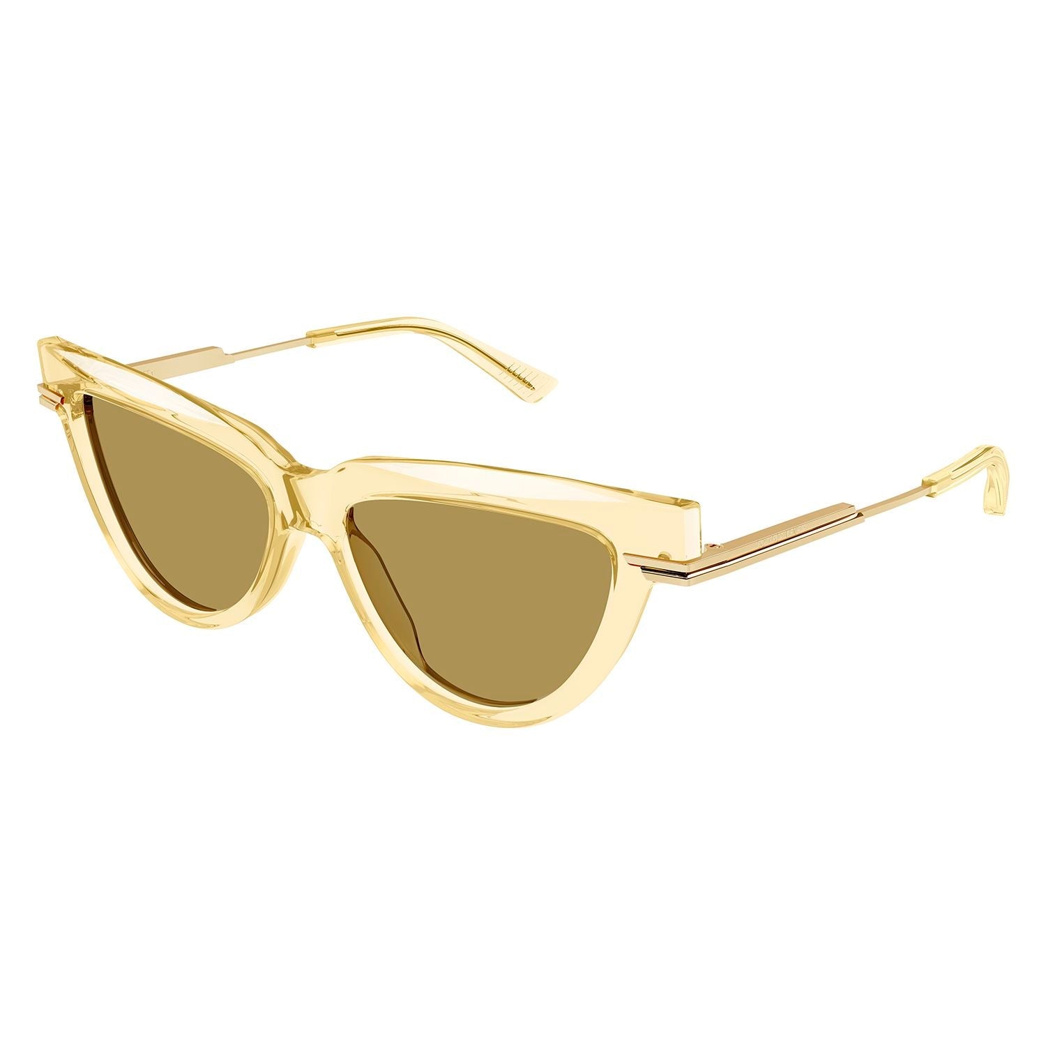 BV1265S Yellow recycled acetate Sunglasses - Shiny Transparent Light Yellow