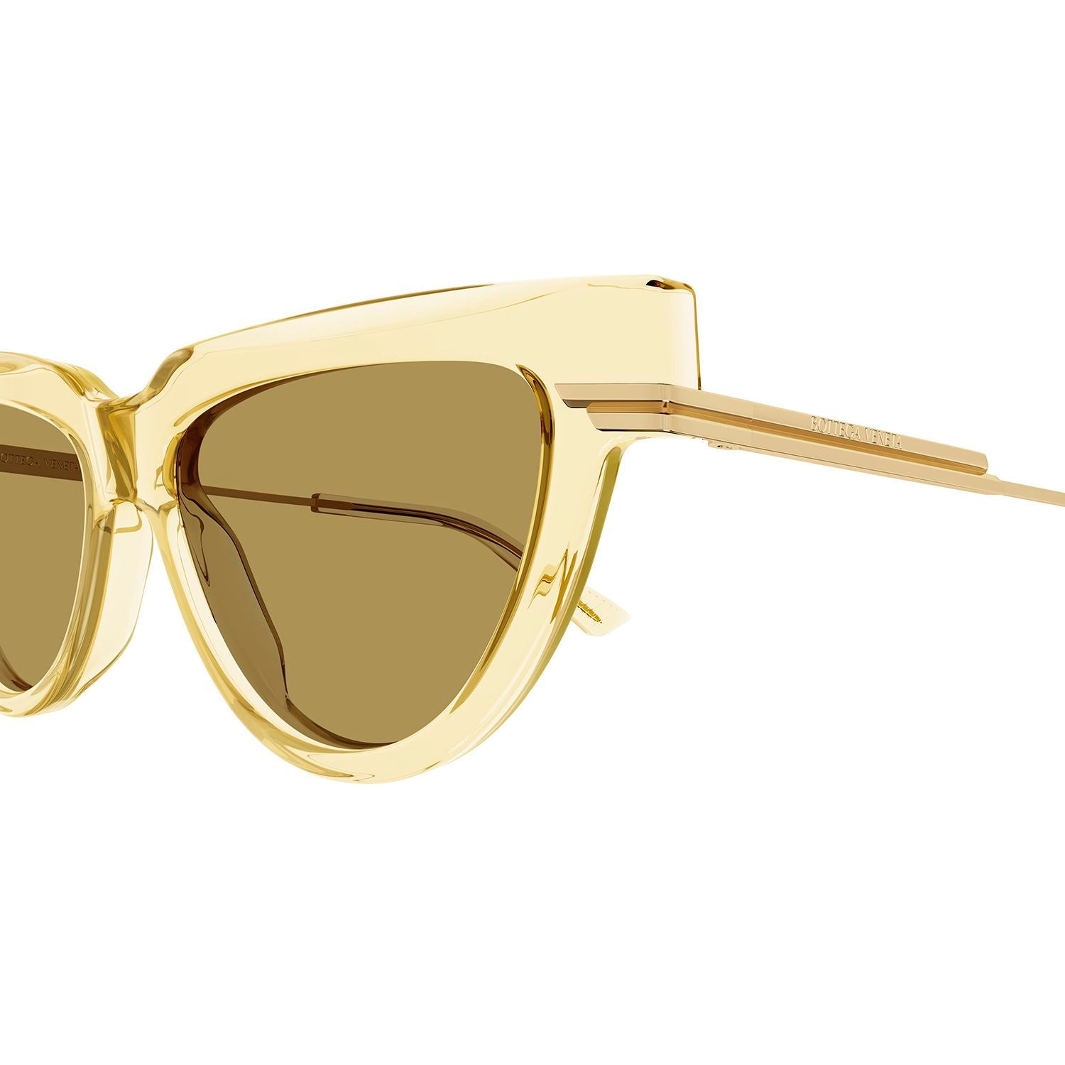 BV1265S Yellow recycled acetate Sunglasses - Shiny Transparent Light Yellow