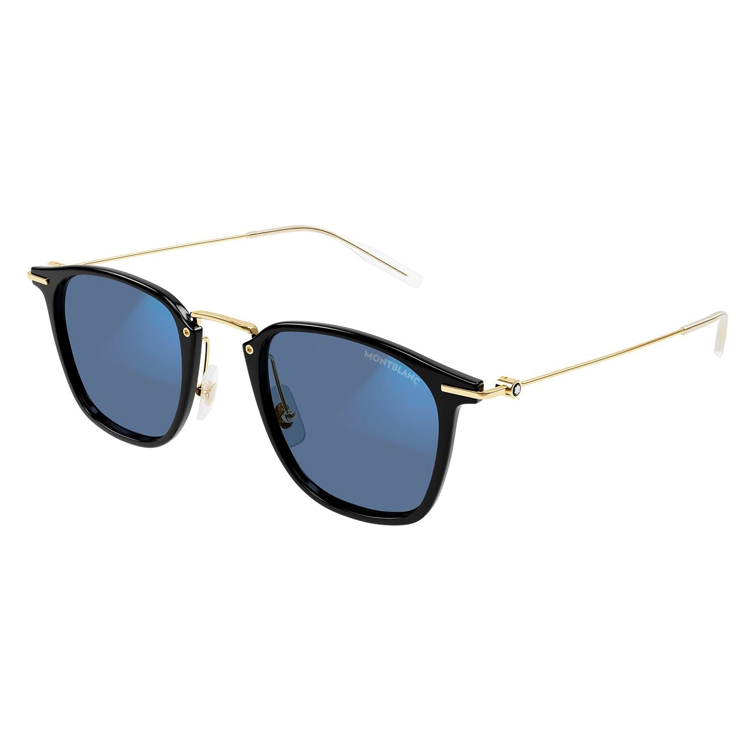 MB0295S Black injection Sunglasses - Shiny Solid Black & Light Gold