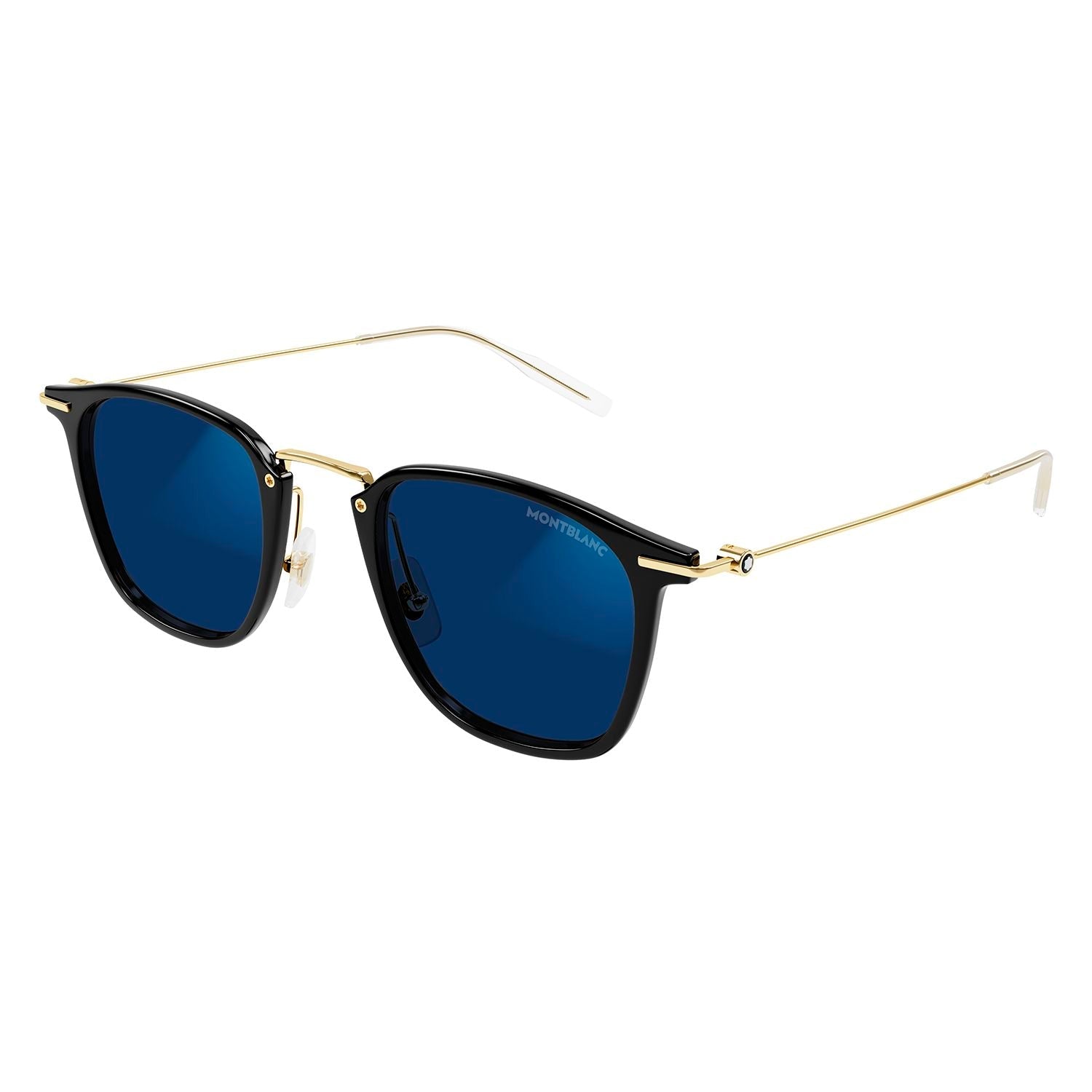 MB0295S Black injection Sunglasses - Shiny Solid Black & Light Gold