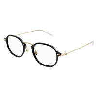 MB0296O Black injection Optical Frames - Shiny Solid Black & Light Gold
