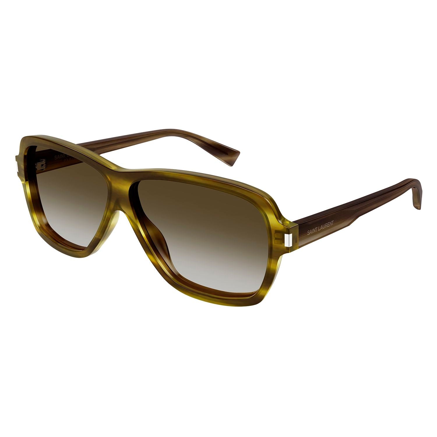 SL 609 Carolyn Havana recycled acetate Sunglasses - Shiny Kaki Melange Havana