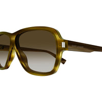 SL 609 Carolyn Havana recycled acetate Sunglasses - Shiny Kaki Melange Havana