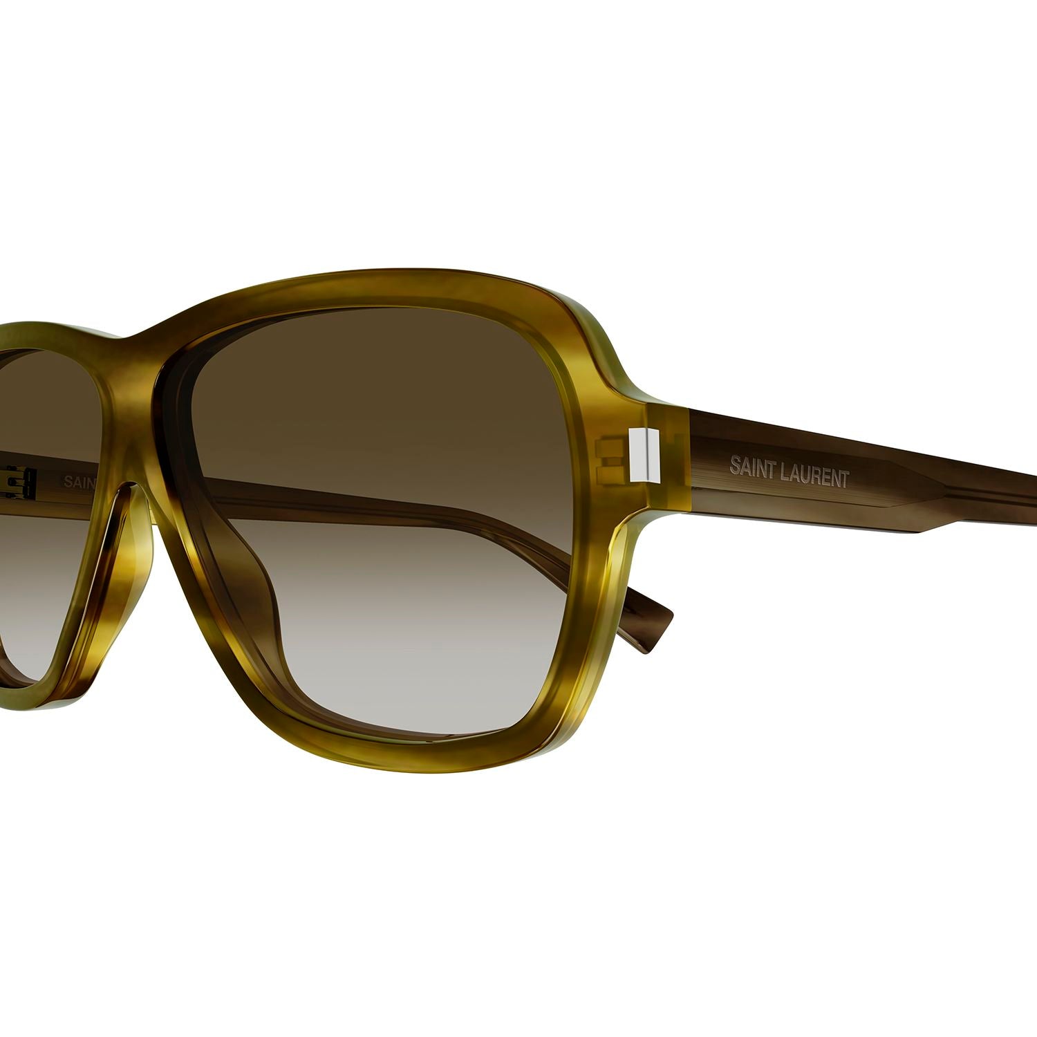 SL 609 Carolyn Havana recycled acetate Sunglasses - Shiny Kaki Melange Havana