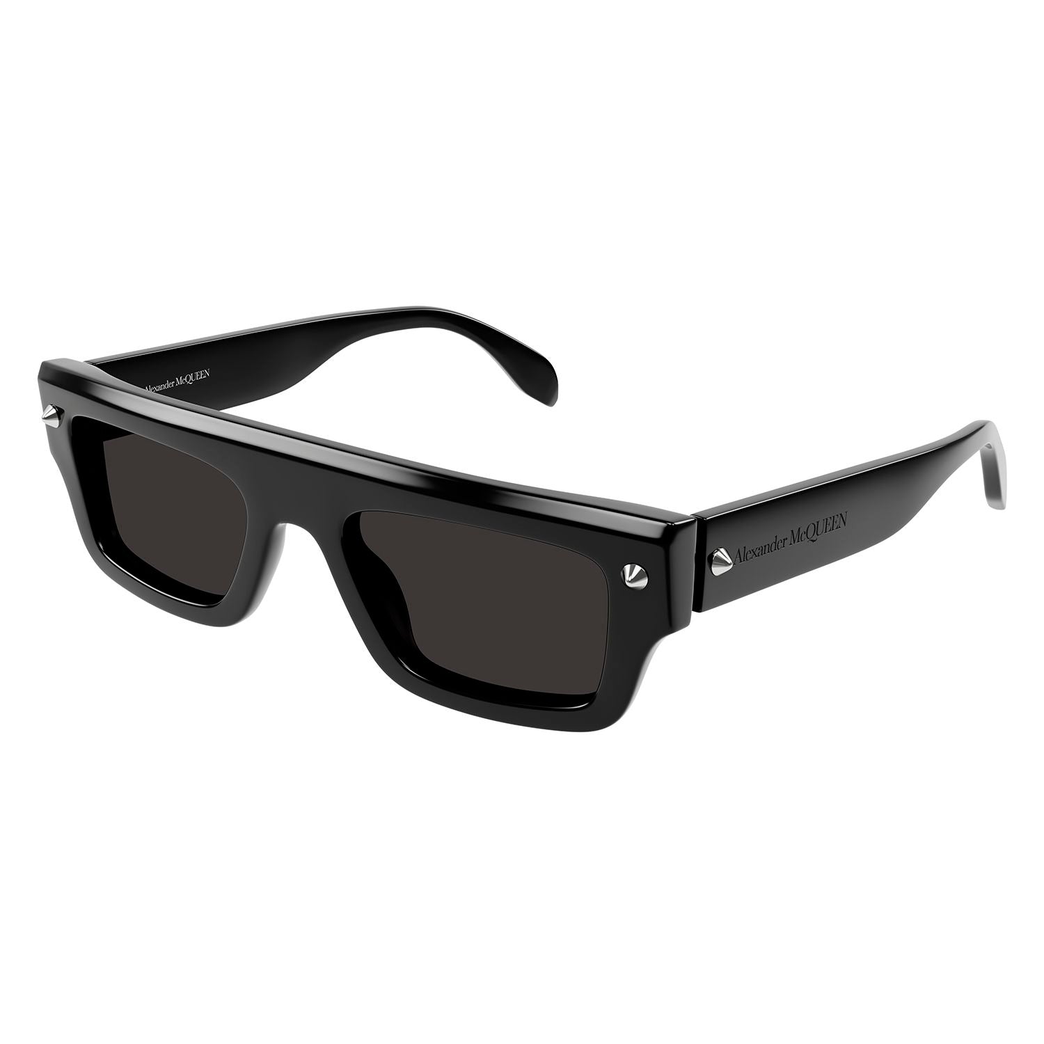 AM0427S Black studs & recycled acetate Sunglasses - Shiny Solid Black & Silver