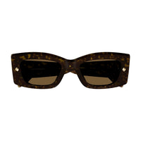 AM0426S Havana recycled acetate & gold studs Sunglasses - Shiny Dark Havana & Light Gold