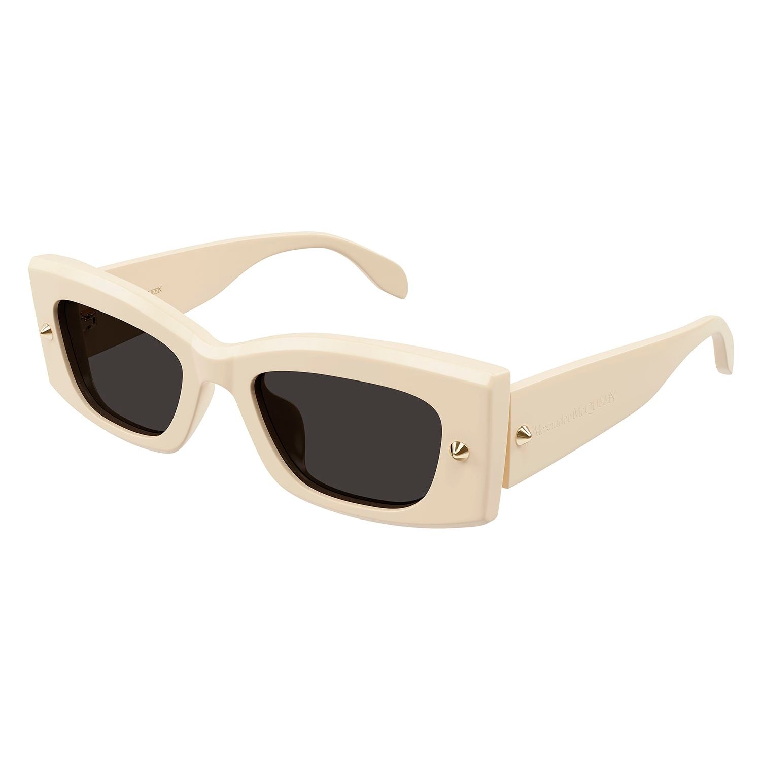 AM0426S Ivory recycled acetate & studs Sunglasses - Shiny Solid Ivory & Light Gold