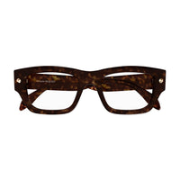 AM0428O Havana recycled acetate & gold studs Optical Frames - Shiny Dark Havana & Light Gold