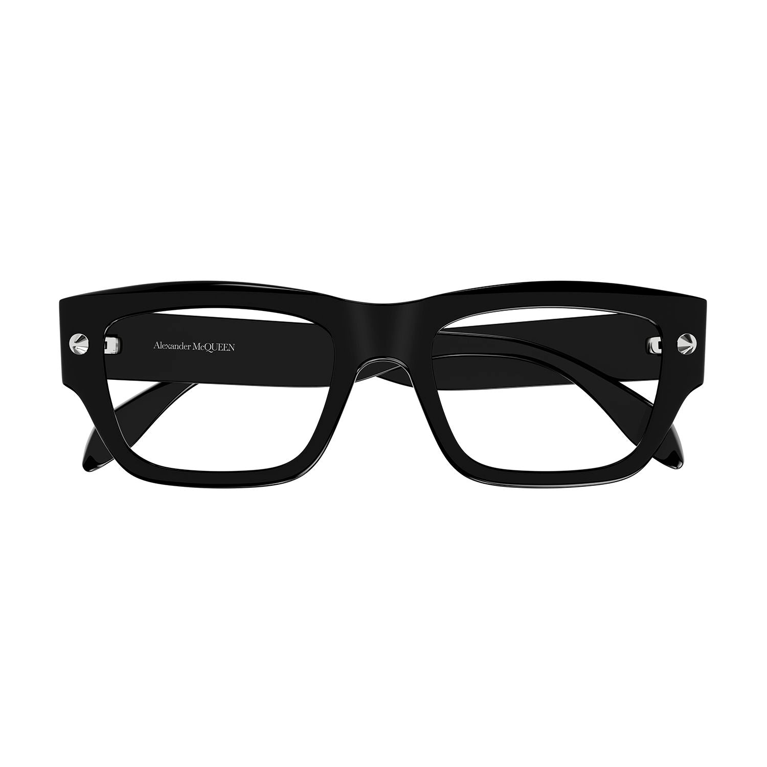 AM0428O Black studs & recycled acetate Optical Frames - Shiny Black