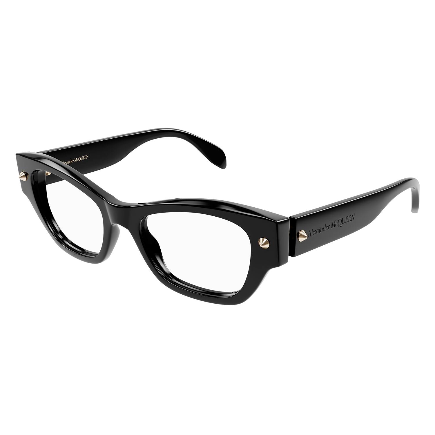 AM0429O Black studs & recycled acetate Optical Frames - Shiny Black