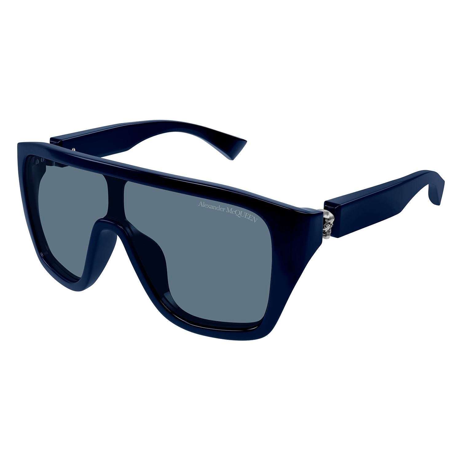 AM0430S Blue recycled acetate Sunglasses - Shiny Solid Blue