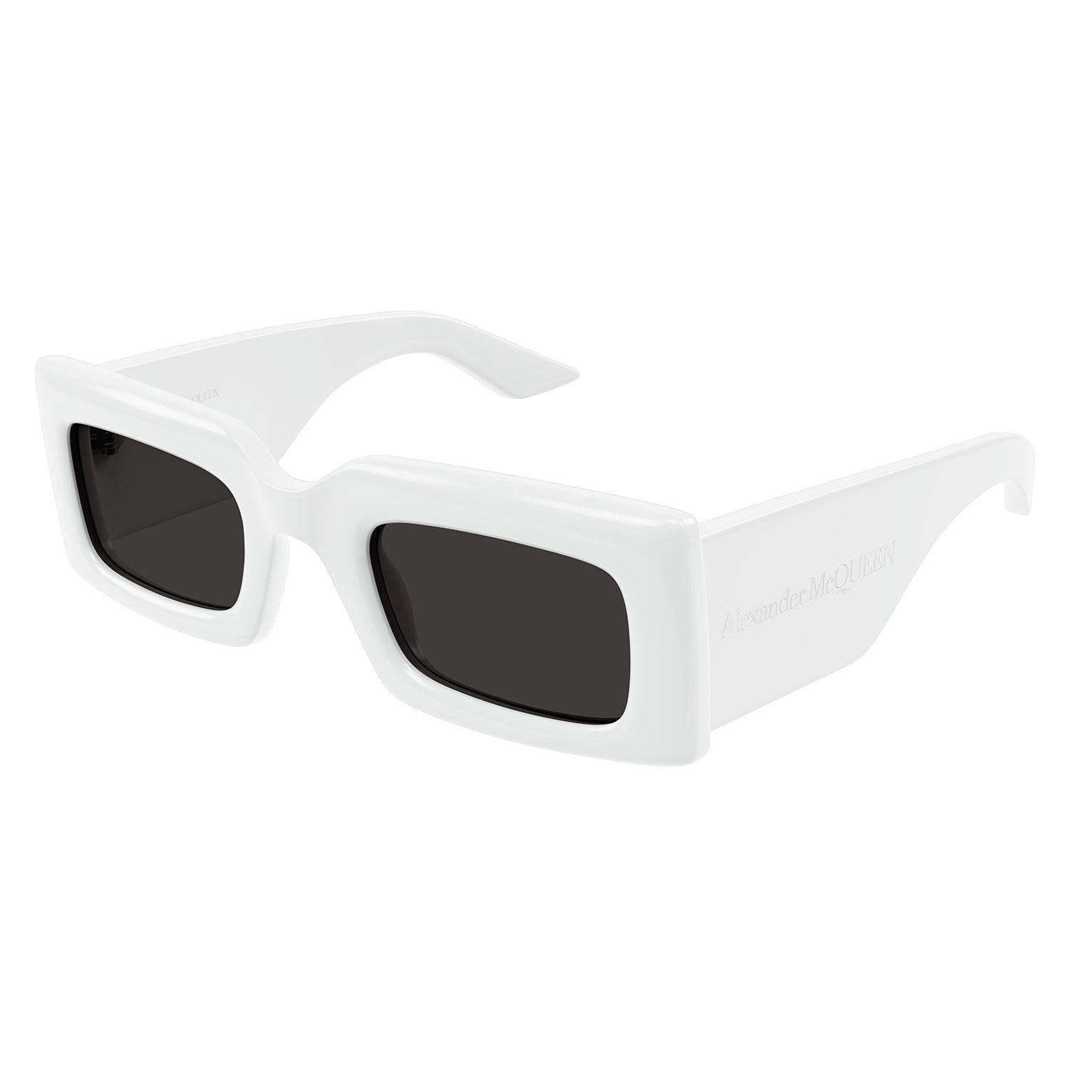 AM0433S White recycled acetate Sunglasses - Shiny Solid White