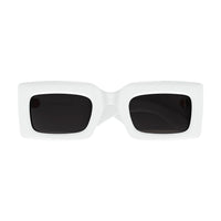 AM0433S White recycled acetate Sunglasses - Shiny Solid White