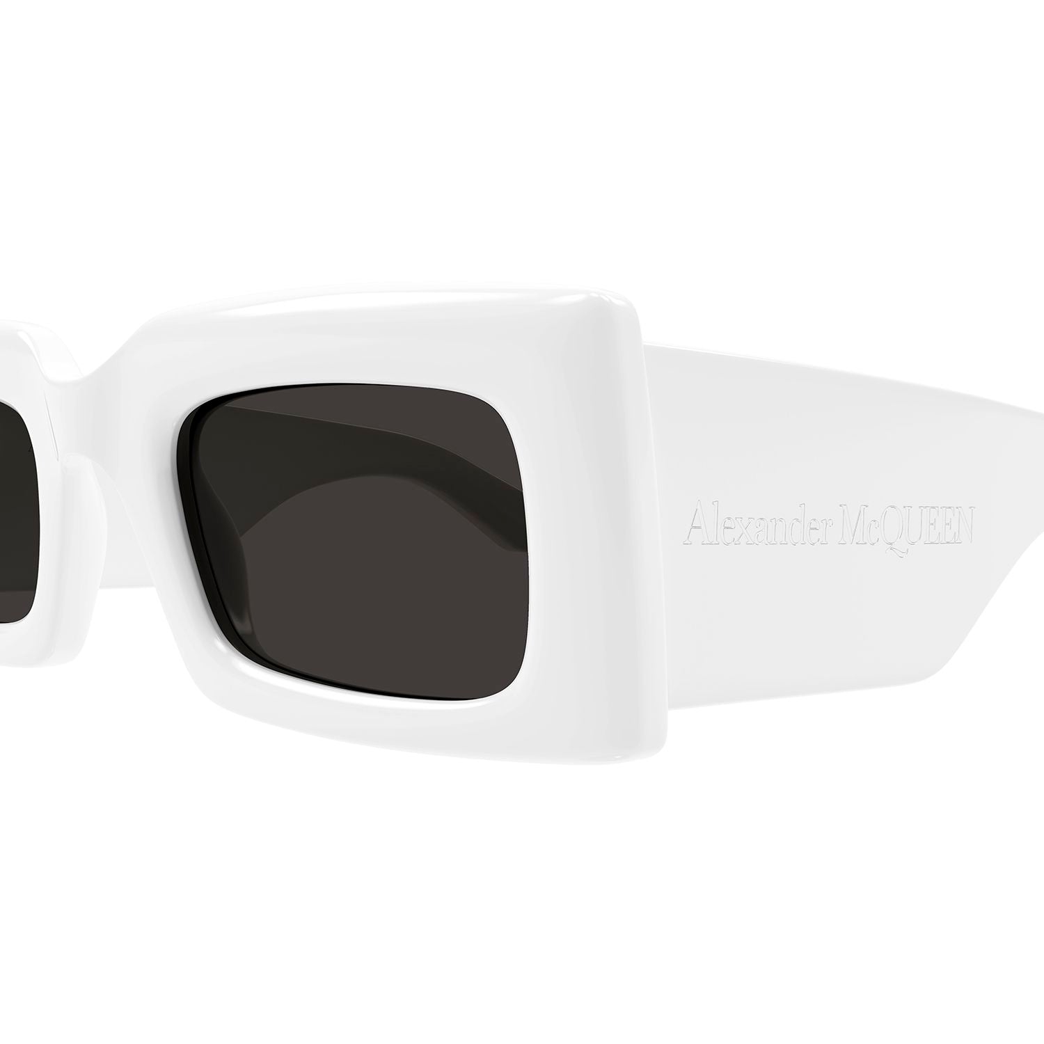 AM0433S White recycled acetate Sunglasses - Shiny Solid White