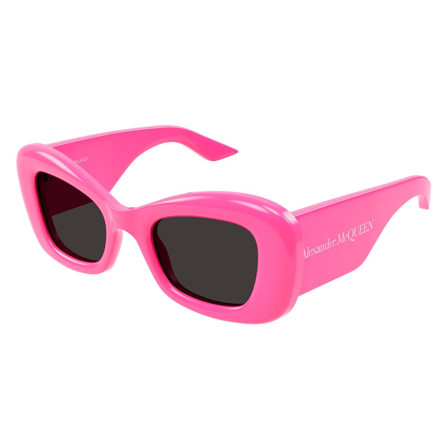 AM0434S Pink recycled acetate Sunglasses - Shiny Solid Fluo Pink