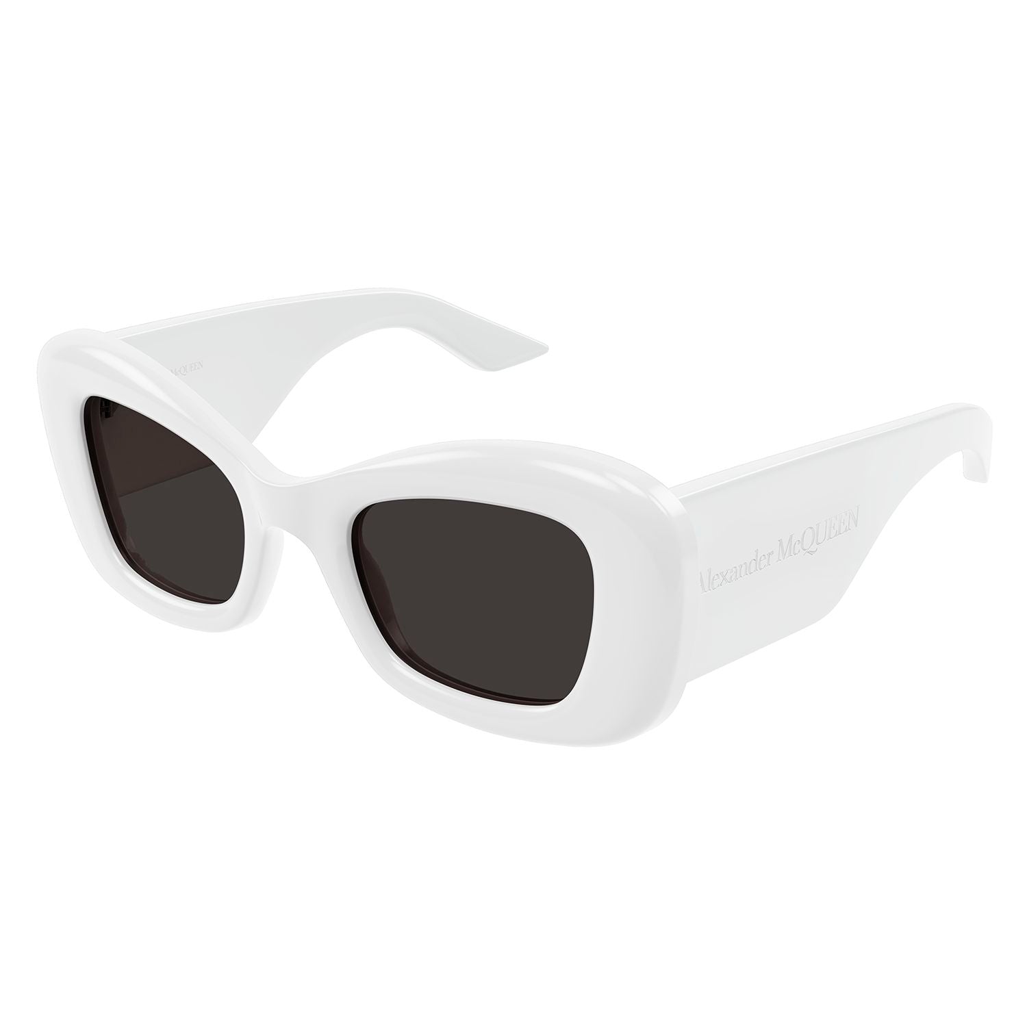 AM0434S White recycled acetate Sunglasses - Shiny Solid White