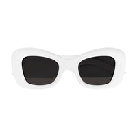AM0434S White recycled acetate Sunglasses - Shiny Solid White