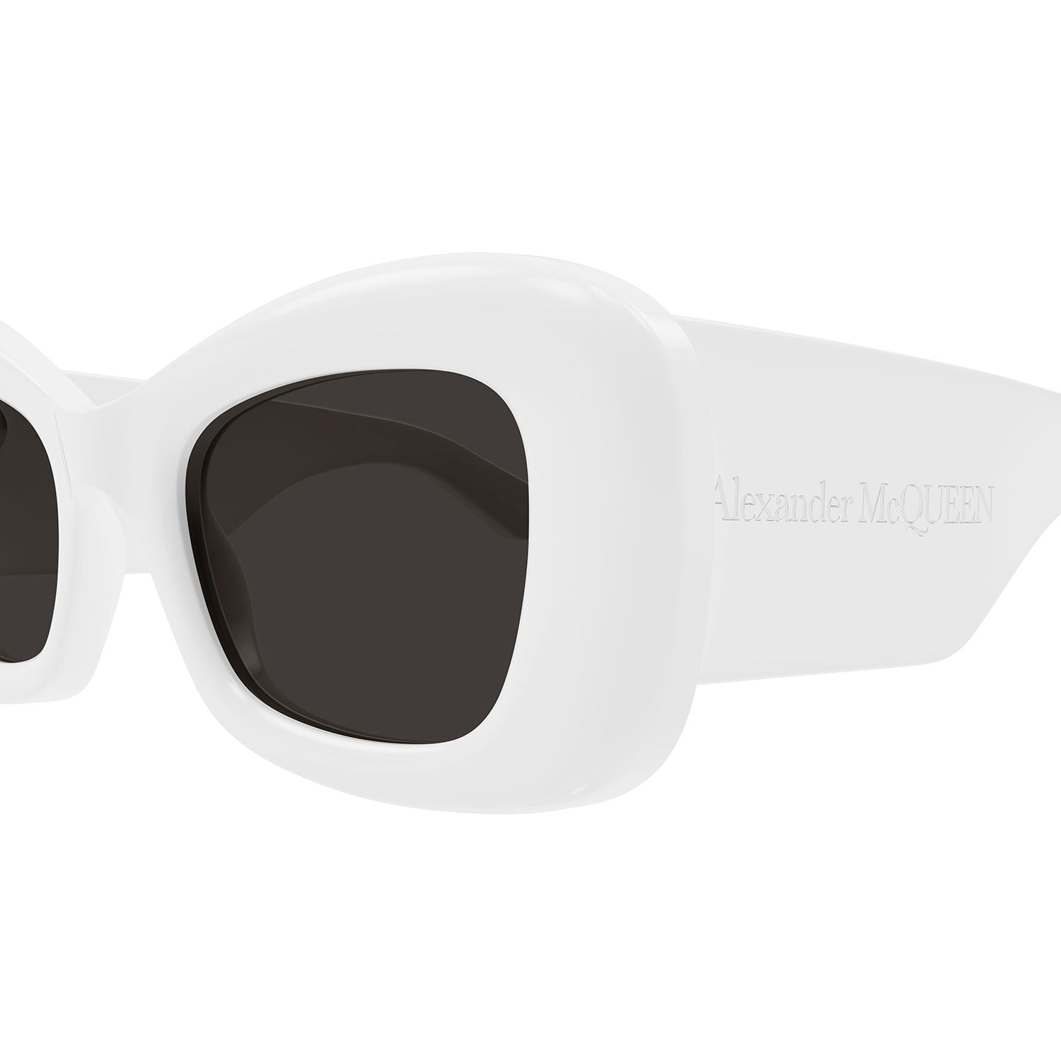 AM0434S White recycled acetate Sunglasses - Shiny Solid White