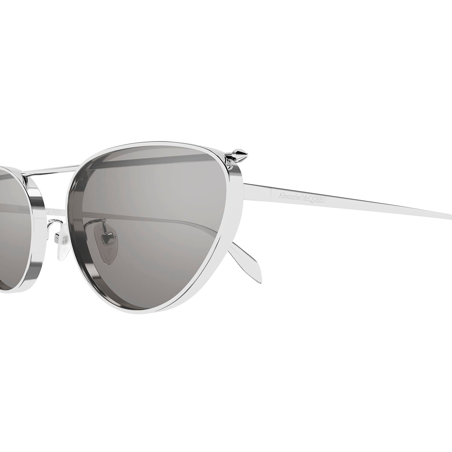 AM0424S Silver metal Sunglasses - Shiny Silver