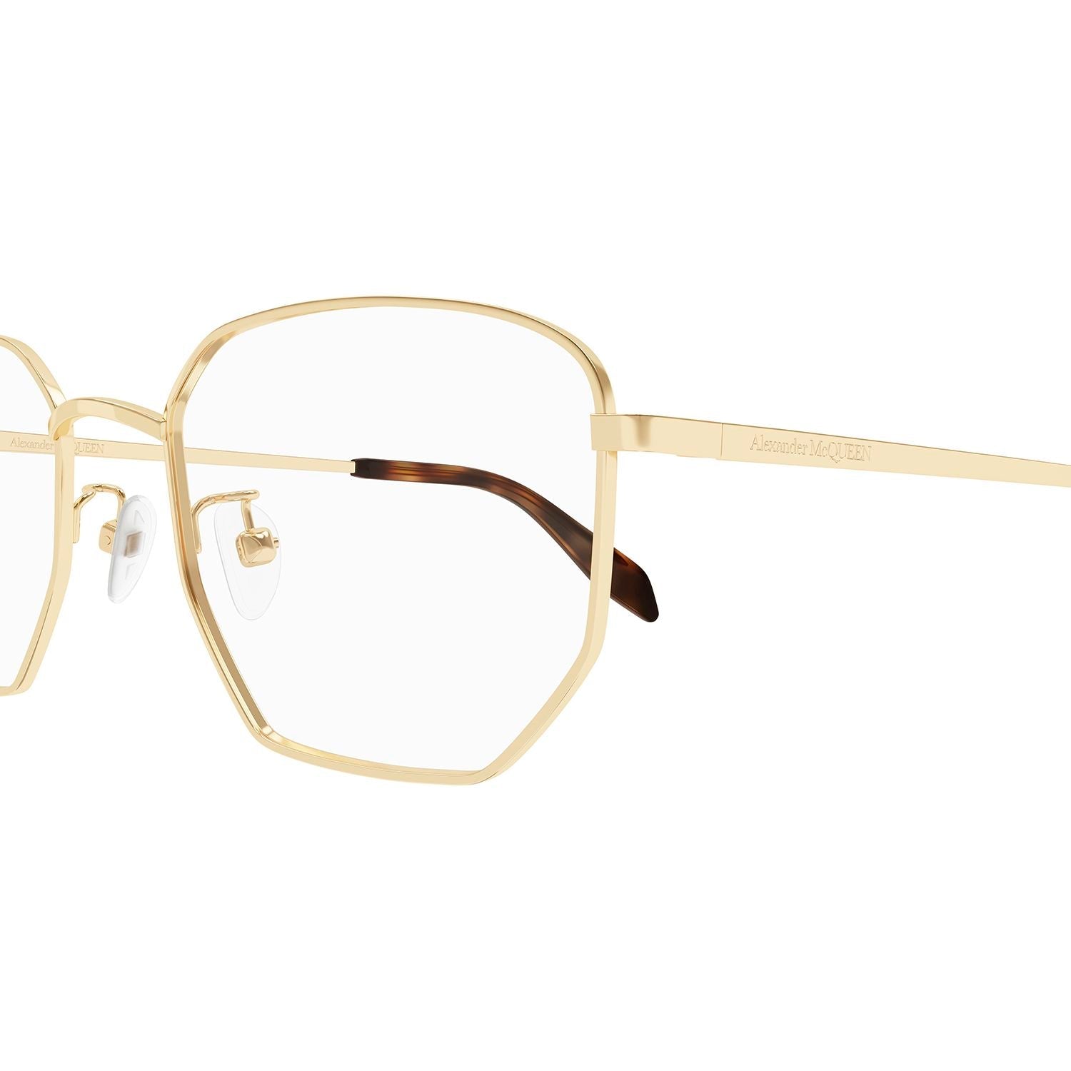 AM0438O Gold metal Optical Frames - Shiny Light Gold