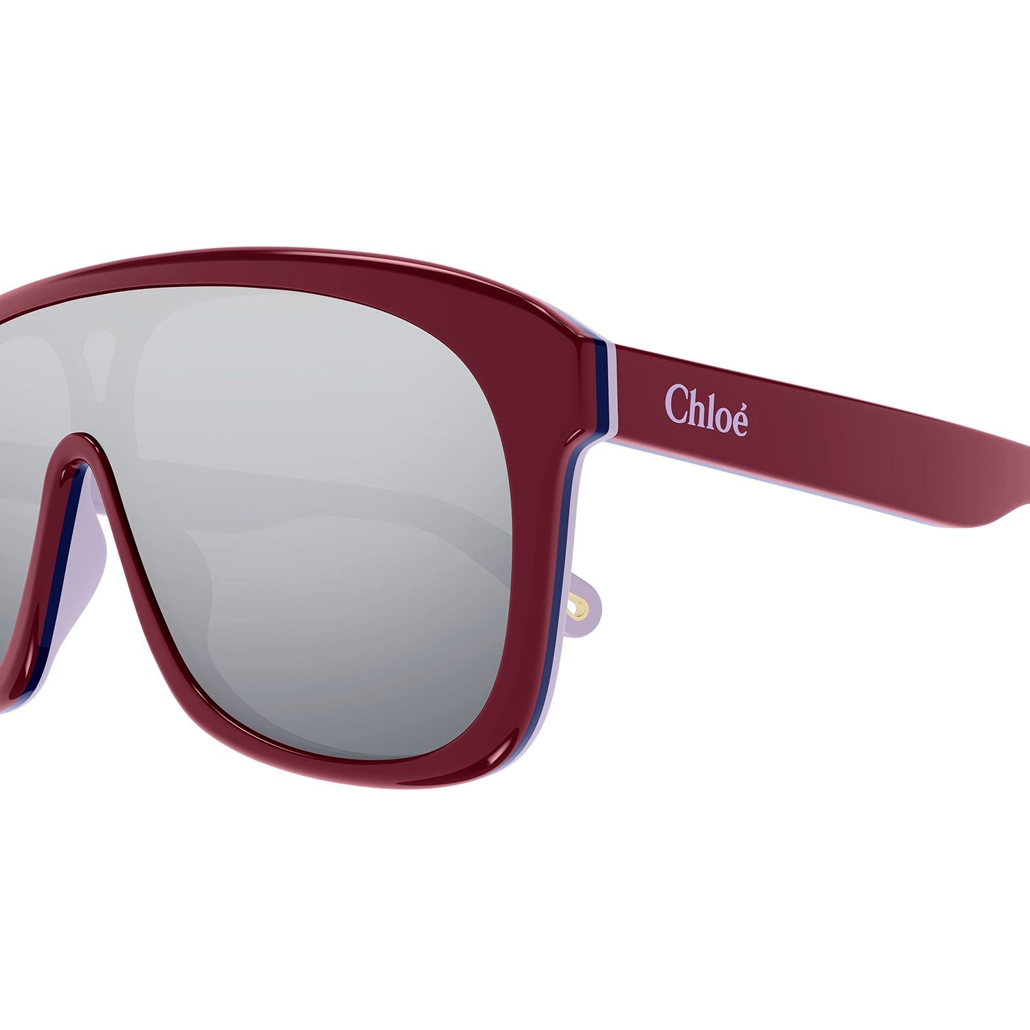 CH0212S Burgundy recycled acetate Sunglasses - Shiny Trilayer Bordeaux & Blue & Lilac