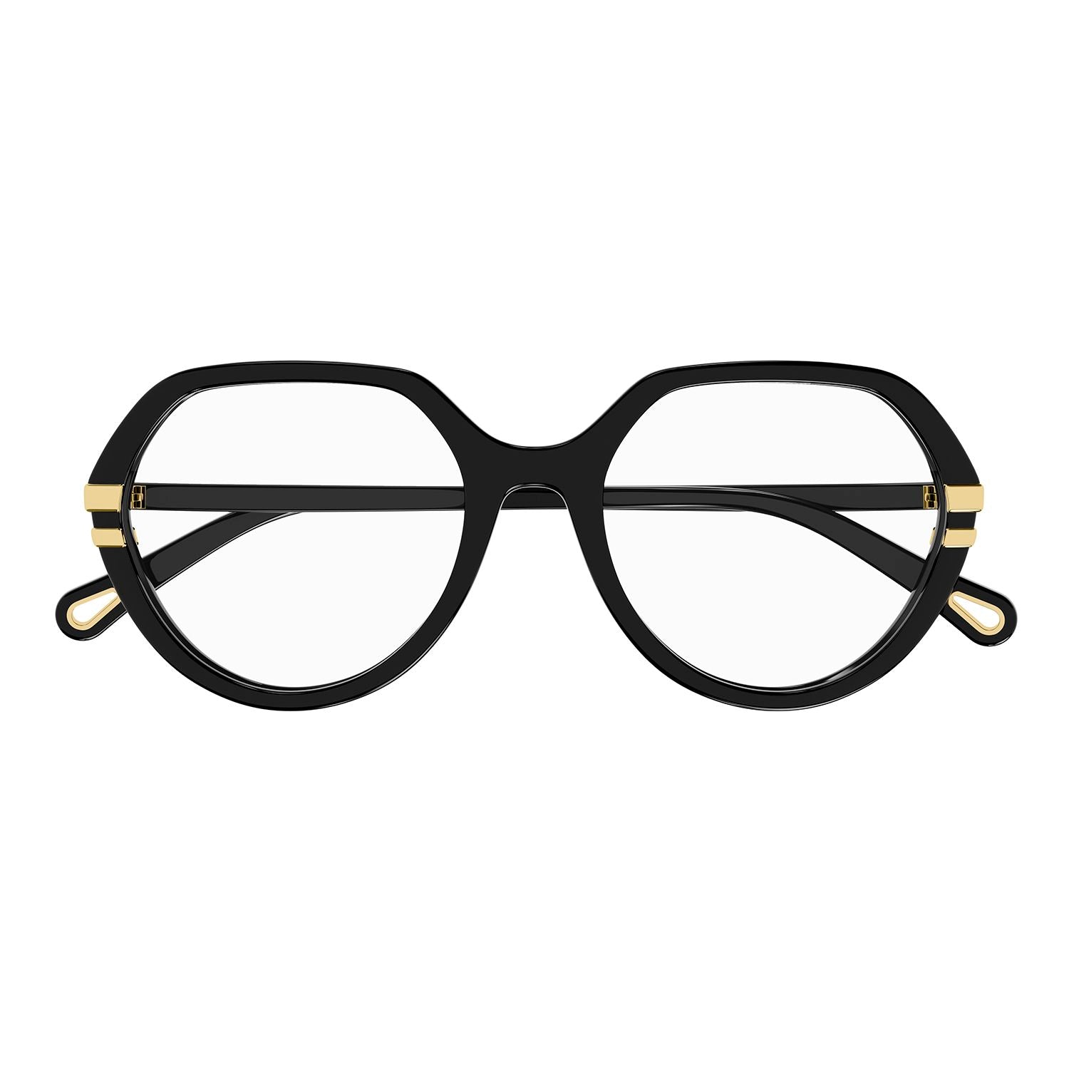 CH0206O Black recycled acetate Optical Frames - Shiny Solid Black